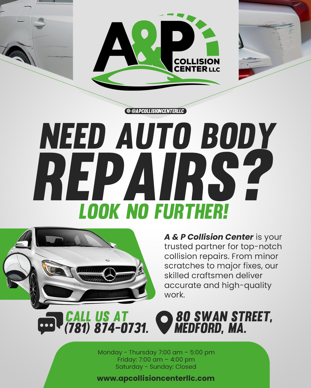 A&P Collision Center LLC – "Where Honesty and Skills Unite"